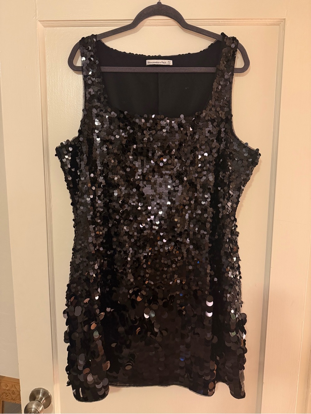 Abercrombie & Fitch Black Sequin Tank Mini Dress